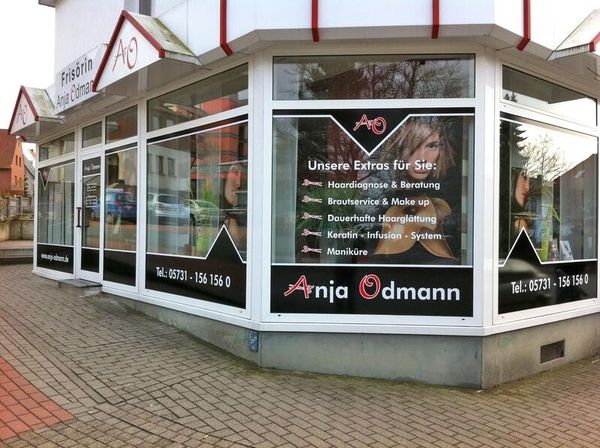 Schaufensterbeschriftung Odmann