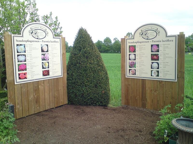 Werbeschilder Garden and Roses